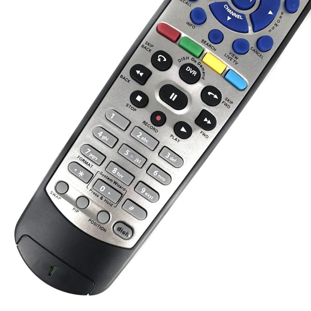 Black DISH Network universal remote control for satellite receiver replacement flat 20.1 model