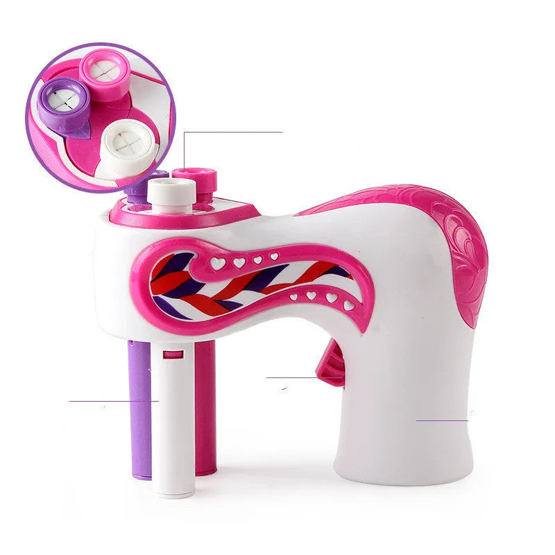 Automatic hair braiding device plastic purple toy with colour box