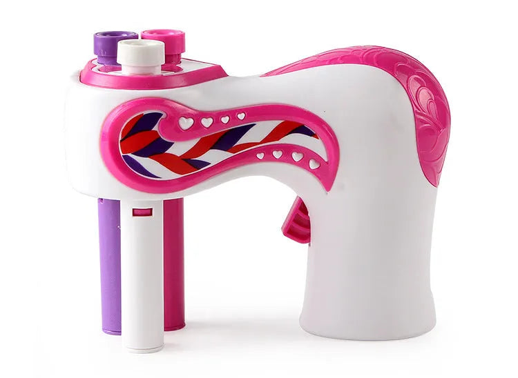 Automatic hair braiding device plastic purple toy with colour box