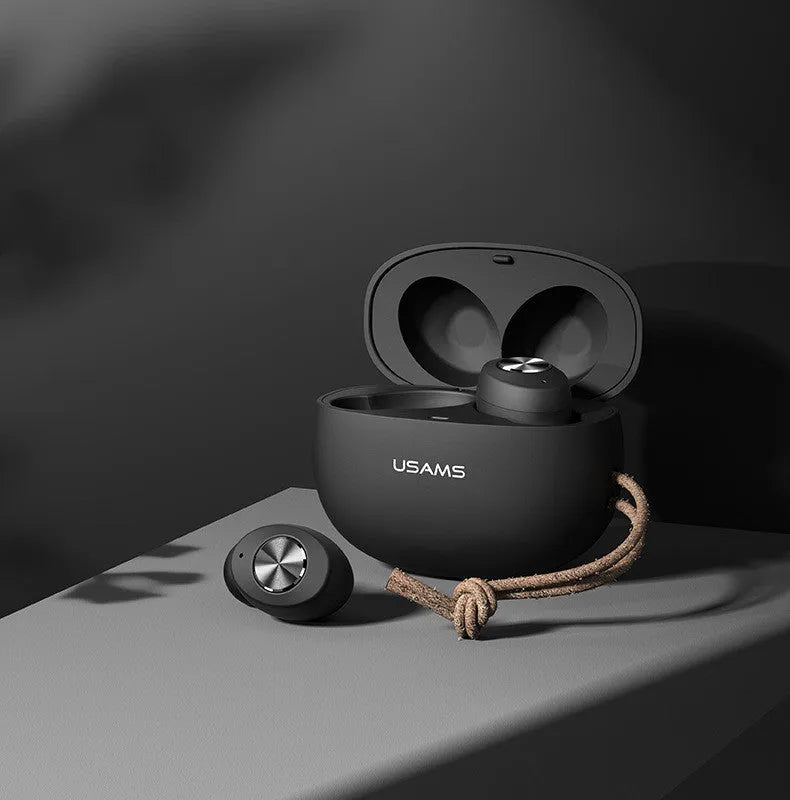 Wireless Bluetooth Mini TWS headphones in black, green, or white with charging case