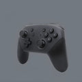 Black wireless Bluetooth gamepad controller for Nintendo Switch with vibration and screen capture