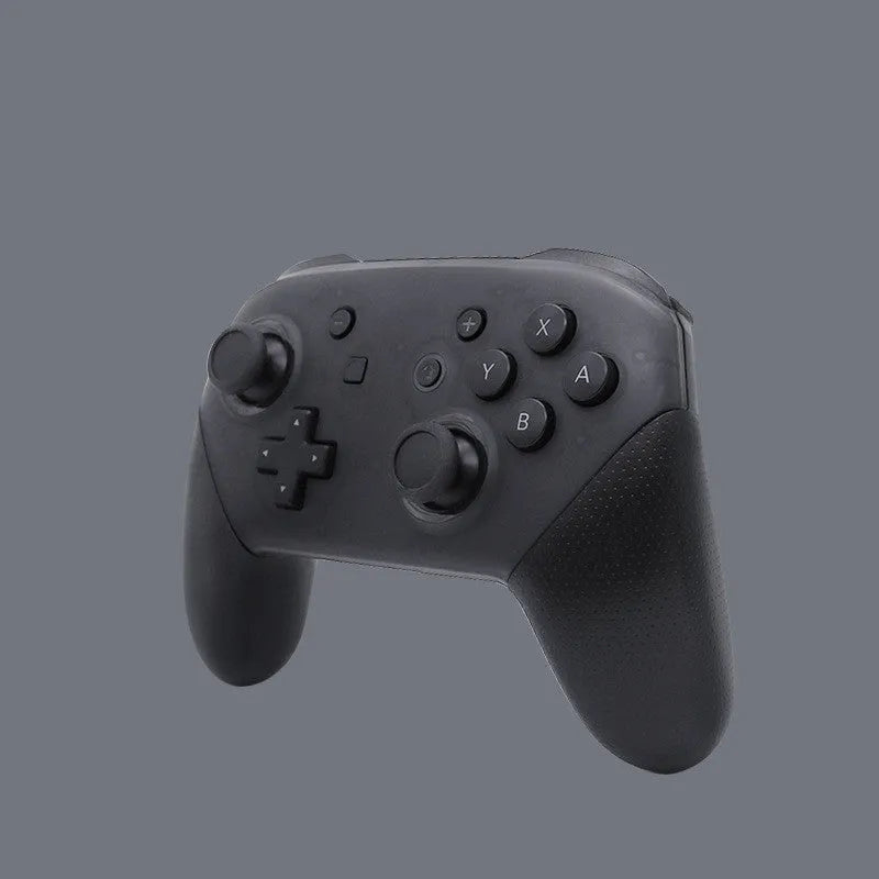 Black wireless Bluetooth gamepad controller for Nintendo Switch with vibration and screen capture