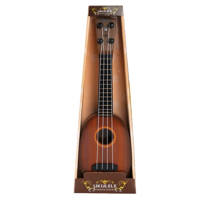 Children's plastic ukulele toy in retro guitar style with 38cm length