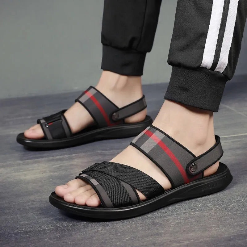 Youth leisure sports sandals with Lycra upper and polyurethane sole in various sizes