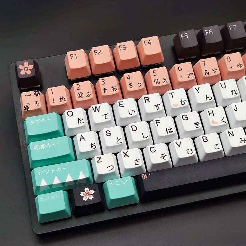 Green Cherry MX profile mechanical keyboard keycaps with wireless USB connectivity