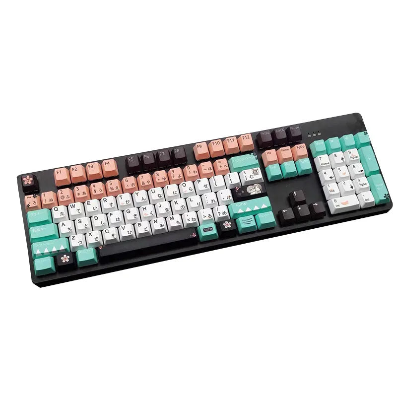 Green Cherry MX profile mechanical keyboard keycaps with wireless USB connectivity