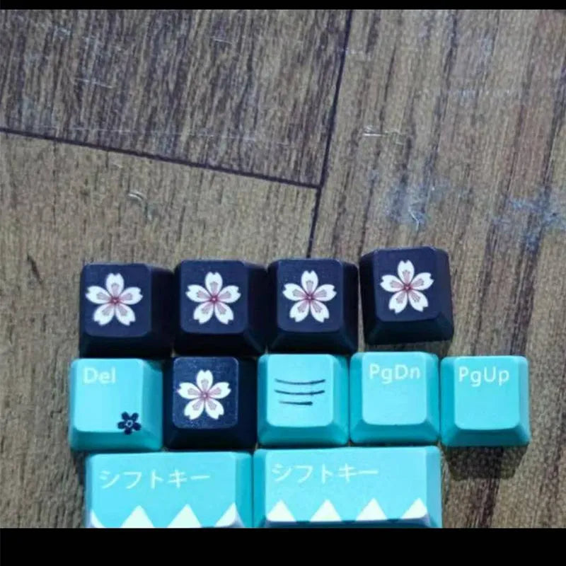 Green Cherry MX profile mechanical keyboard keycaps with wireless USB connectivity