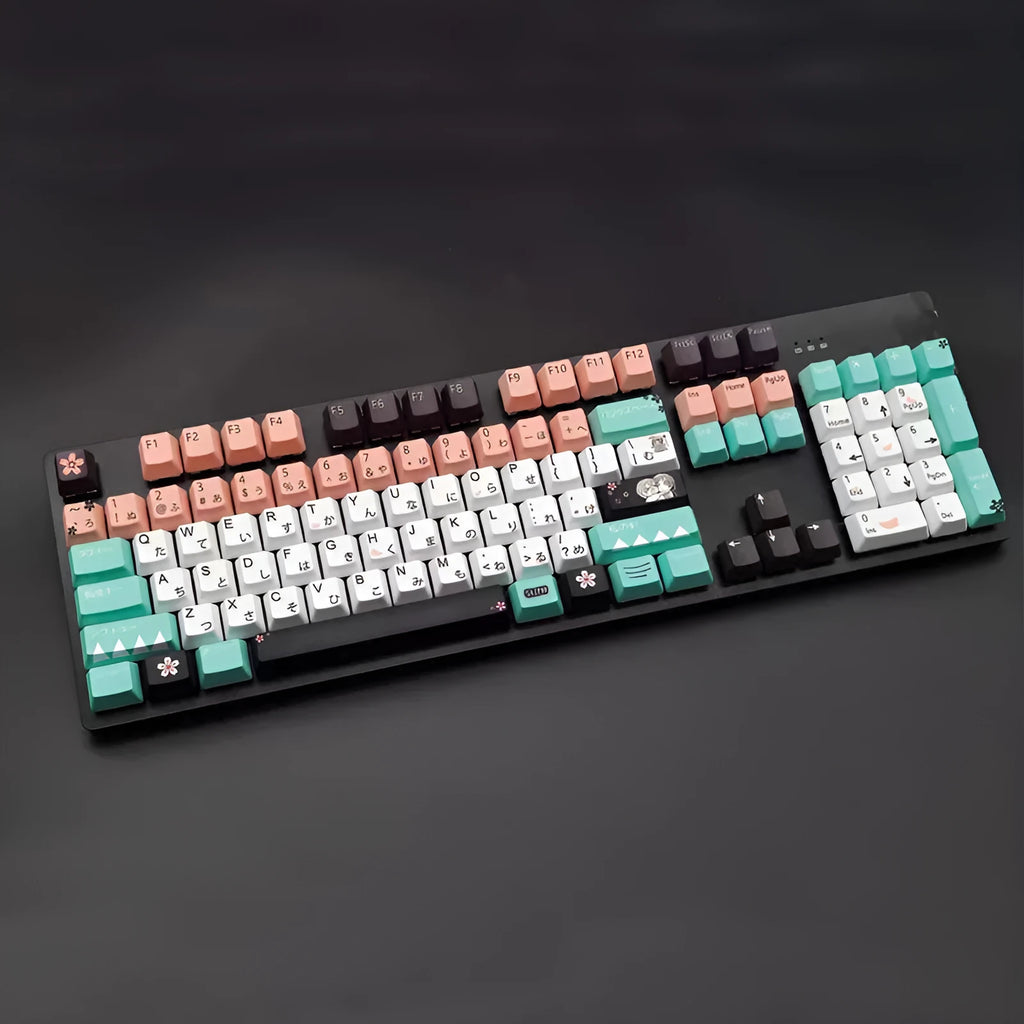 Green Cherry MX profile mechanical keyboard keycaps with wireless USB connectivity