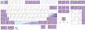 AKKO lavender violet PBT keycap set for mechanical keyboards with 108 keys and multimedia controls