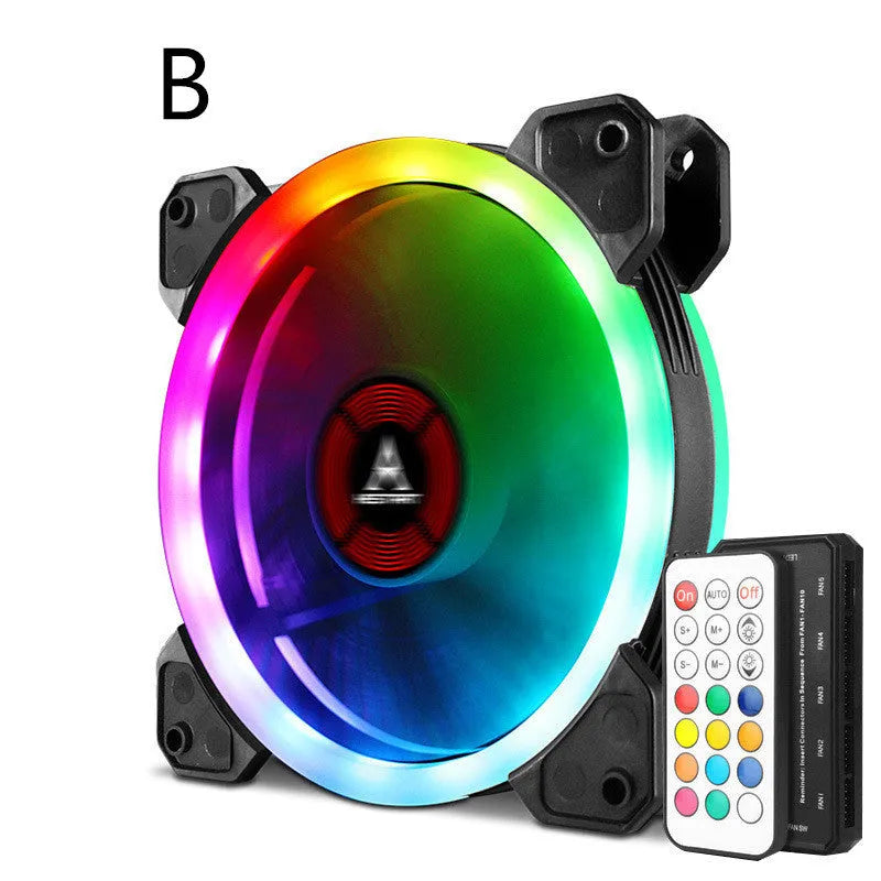 12cm camouflage pattern PC chassis cooling fan with RGB LEDs