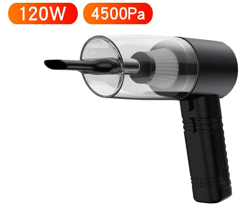 120W car vacuum cleaner with accessories in black or white colour