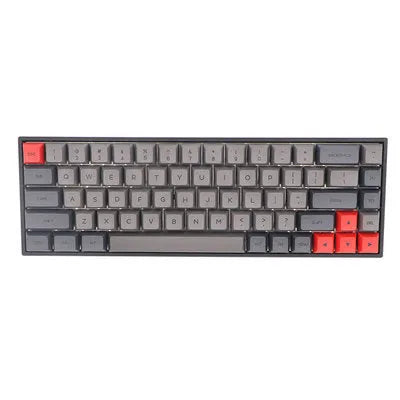 68-key PBT keycap set for mechanical keyboards in multiple colour options including blue, pink, and grey.