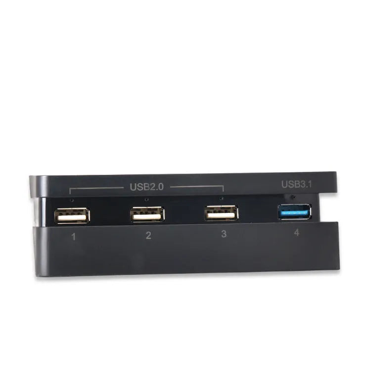 Black PS4 Slim USB hub extender interface accessory for PlayStation 4 console connectivity expansion