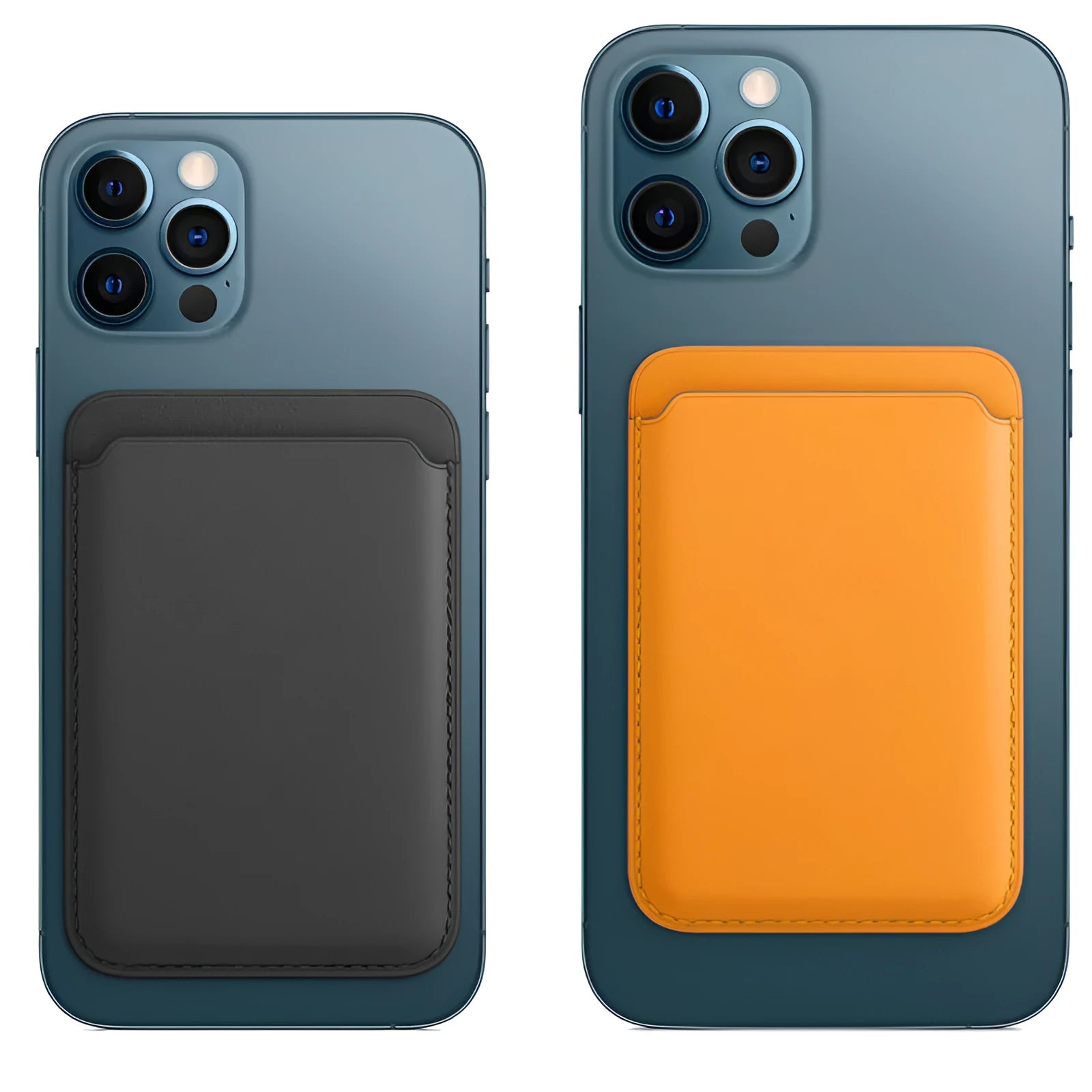 PU leather MagSafe wallet case for iPhone with built-in magnetic card holder in multiple colour options