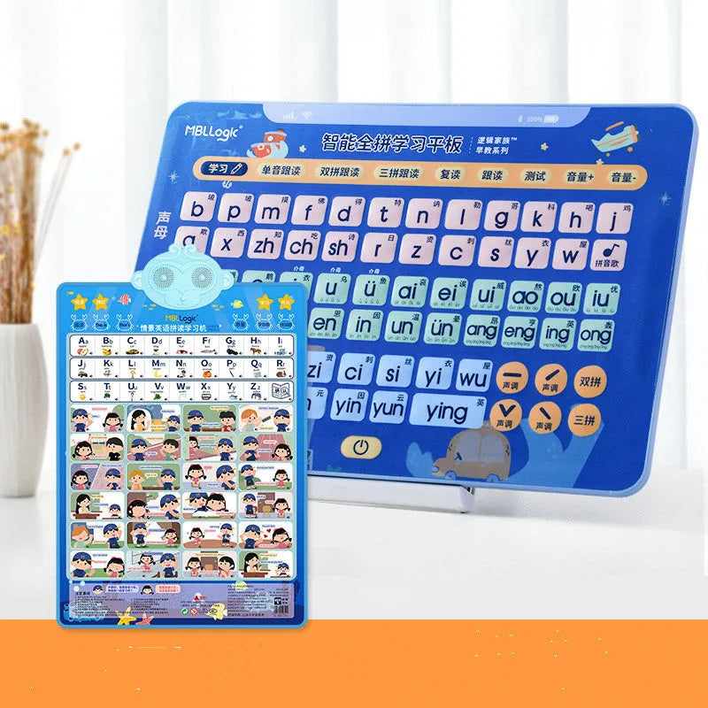 Learn to Read Chinese spelling training interactive wall chart and tablet for children aged 2 to 8 years