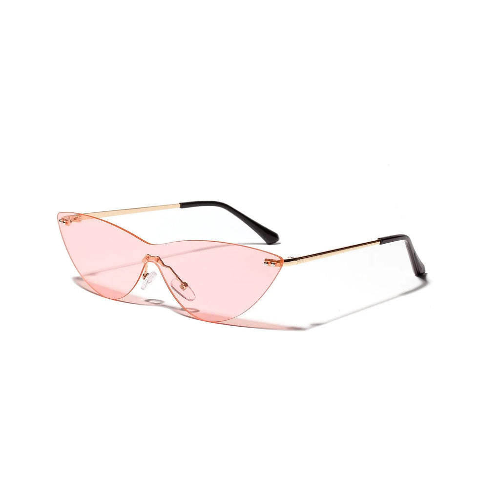 Brown vintage metal frame sunglasses for adults with UV400 protection