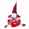 Red flannel pet Christmas riding transformation costume with Santa style and Velcro fastenings