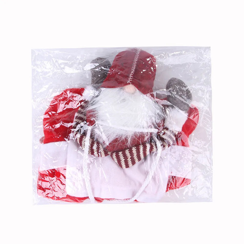 Red flannel pet Christmas riding transformation costume with Santa style and Velcro fastenings