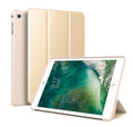 Black TPU clamshell case for iPad with integrated silicone kickstand deployed, showing iPad screen.