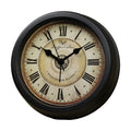 European retro style 6-inch round desk clock with silent sweep movement and decorative design