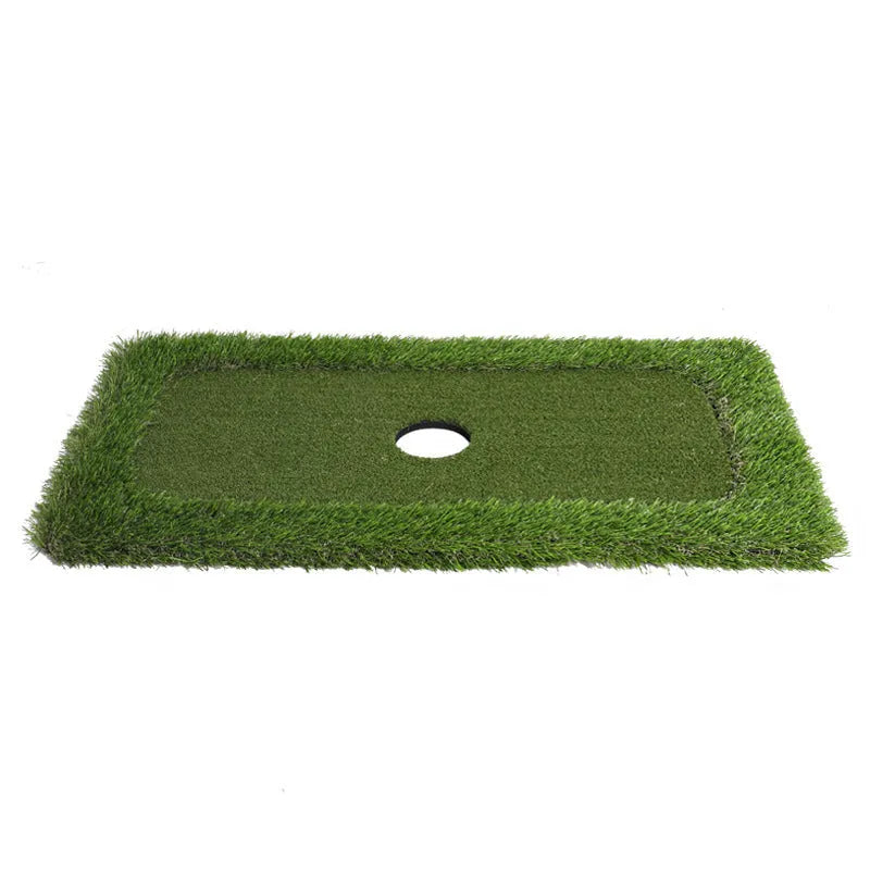 Green golf training mat with PP grass surface on EVA base for indoor practice