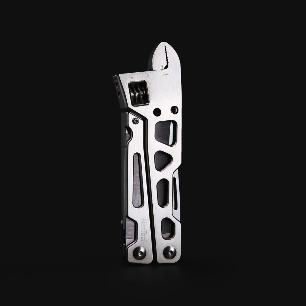 White stainless steel multi-function wrench knife needle nose pliers tool for repair tasks