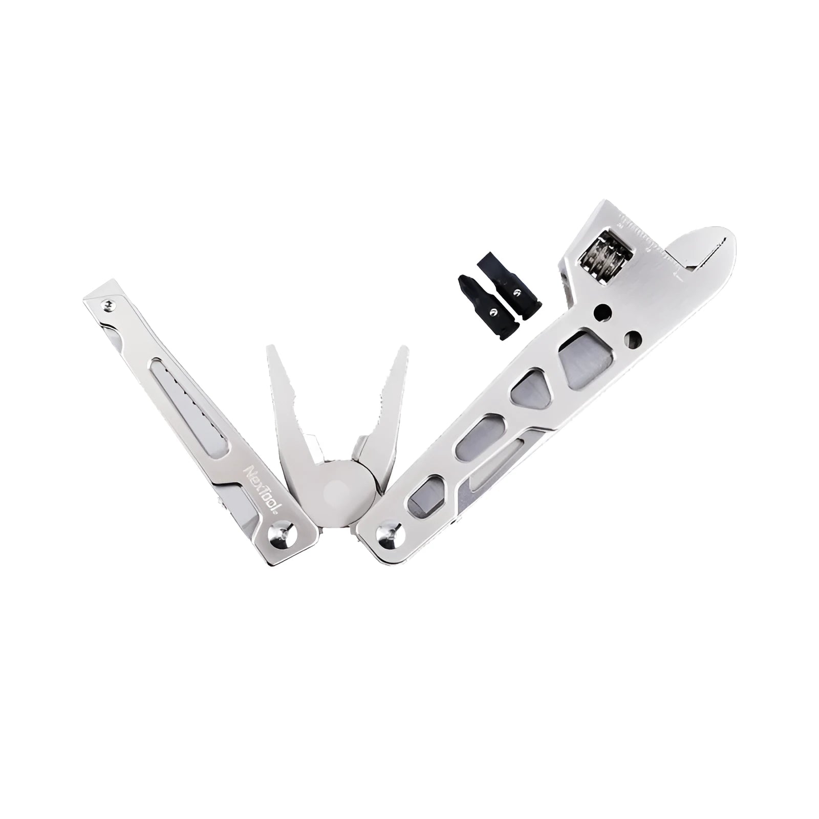 White stainless steel multi-function wrench knife needle nose pliers tool for repair tasks