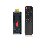 Android TV set-top box streaming device in mini TV stick dongle format with infrared remote control