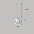 Modern minimalist single head LED chandelier with remote control in black or white colour