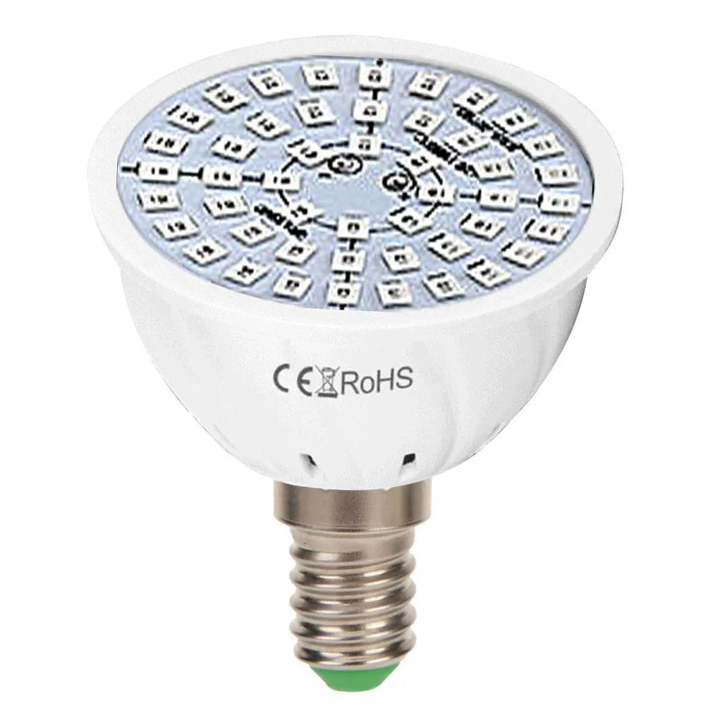 White LED plant growth lamp with 80 beads for indoor potted plants covering 30-80 square centimetre areas