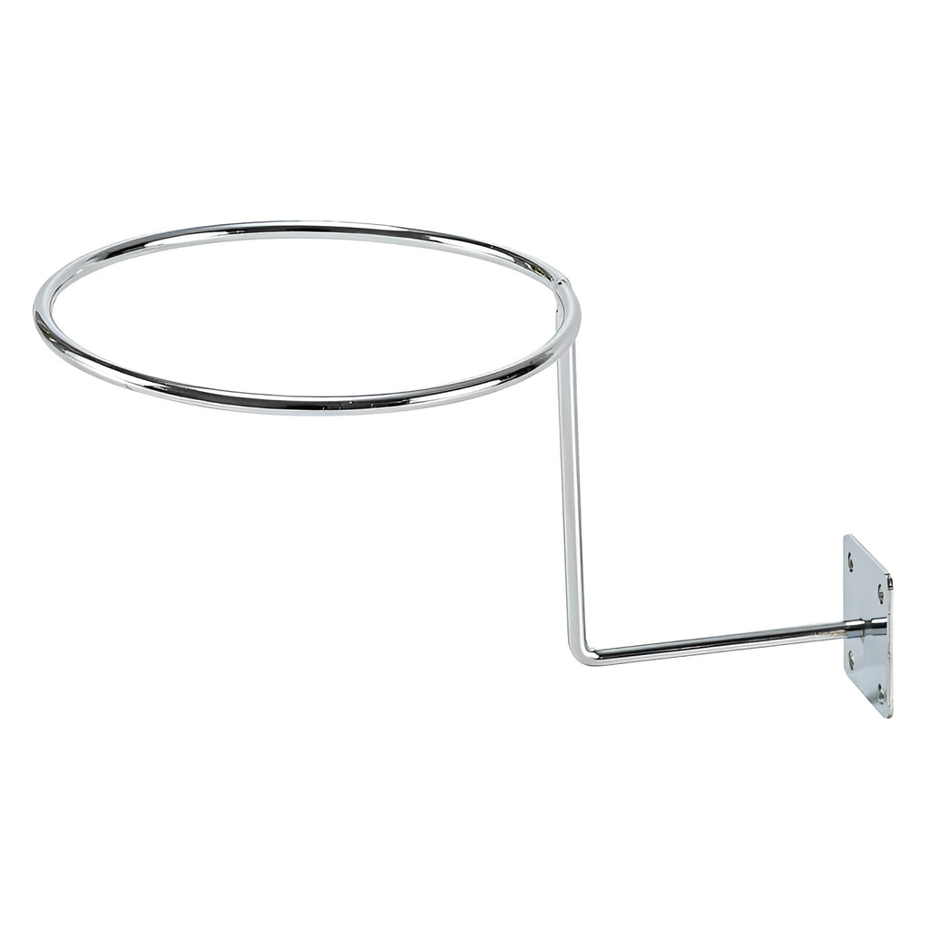 White frame helmet holder wall mounted with a bicycle helmet