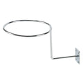 White frame helmet holder wall mounted with a bicycle helmet