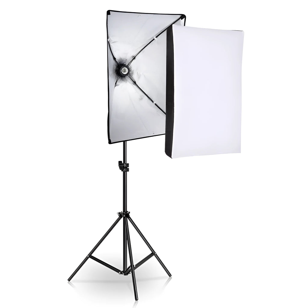 LIBEN photography lighting kit with 50x70cm screen on 2 metre stand for iPhone photography
