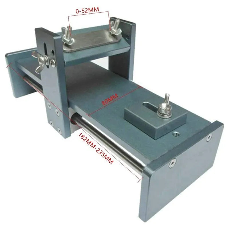 Fixed angle sharpening tool for woodworking chisels, planers, and carving knives made from aluminium alloy.