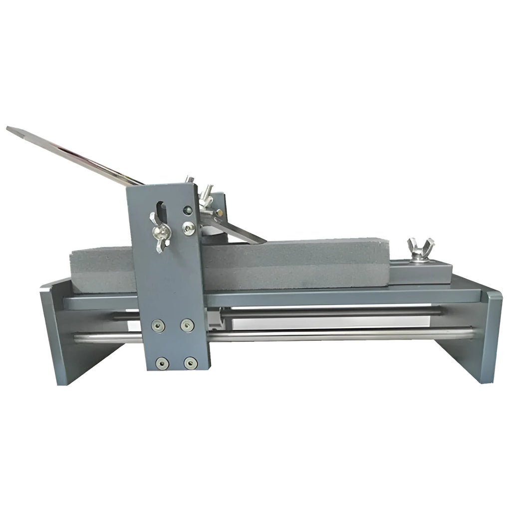 Fixed angle sharpening tool for woodworking chisels, planers, and carving knives made from aluminium alloy.