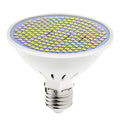 E27 LED lamp cup bulb with 300 SMD beads showing cool white and warm white colour options