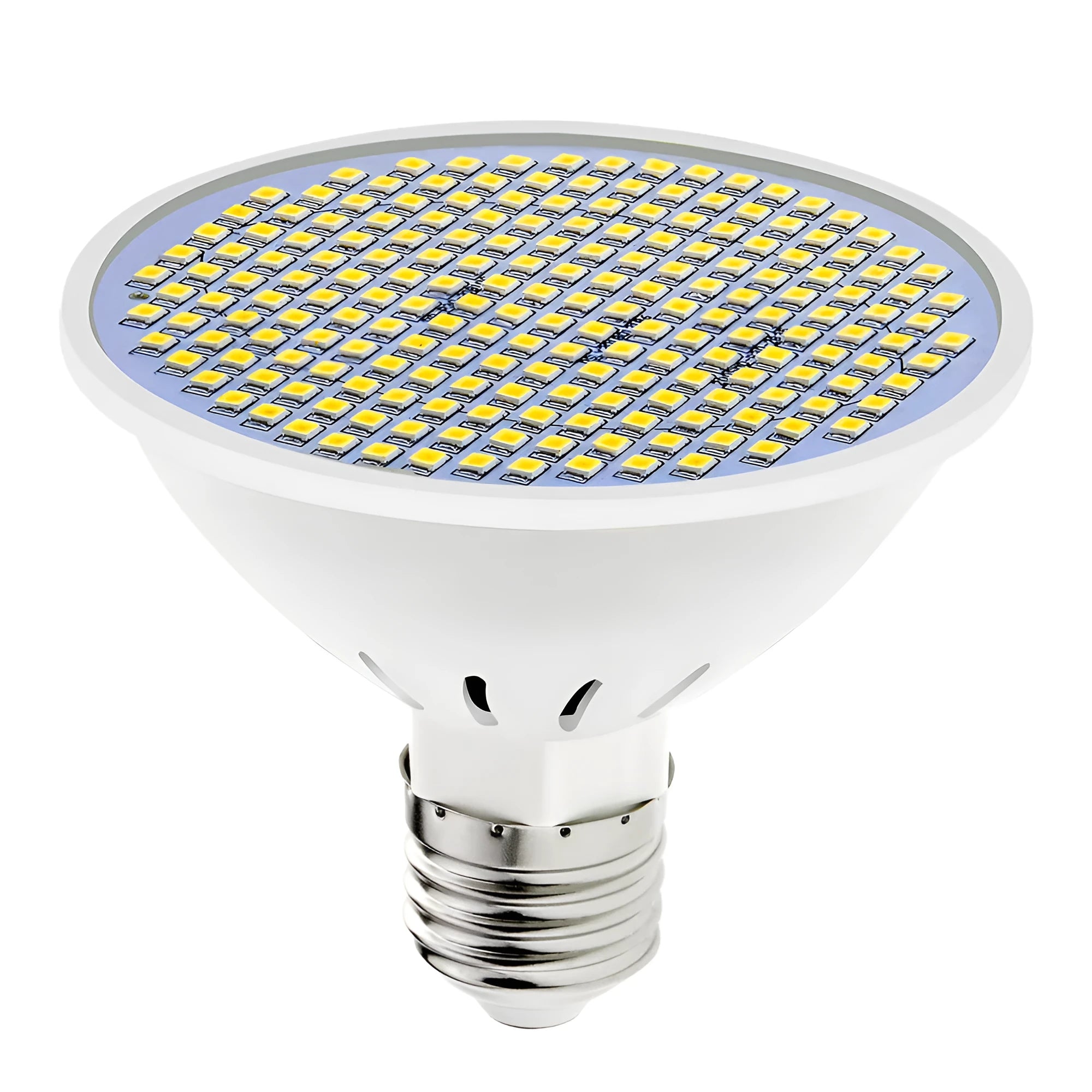 E27 LED lamp cup bulb with 300 SMD beads showing cool white and warm white colour options