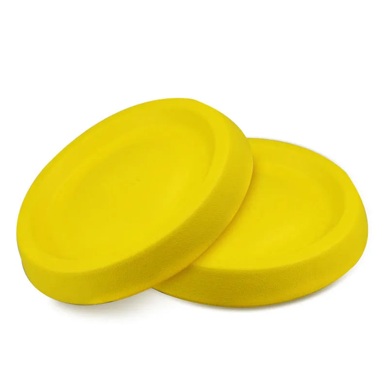 Yellow EVA dog throwing toy for training and interactive play sessions