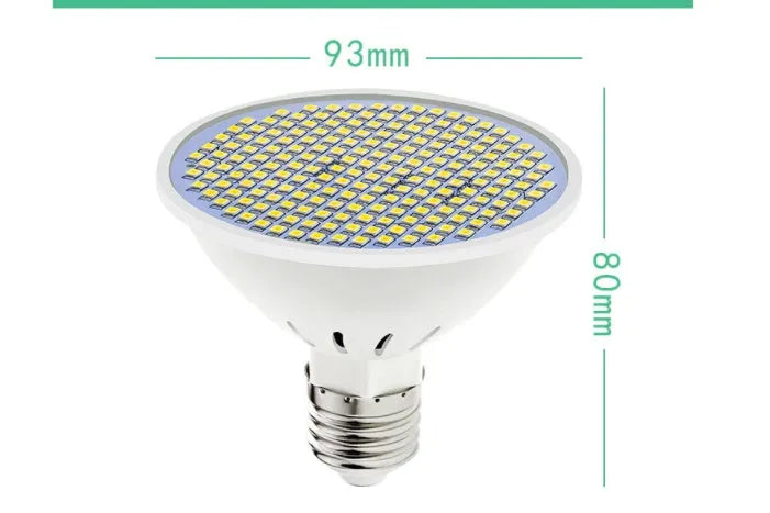 E27 LED lamp cup bulb with 300 SMD beads showing cool white and warm white colour options
