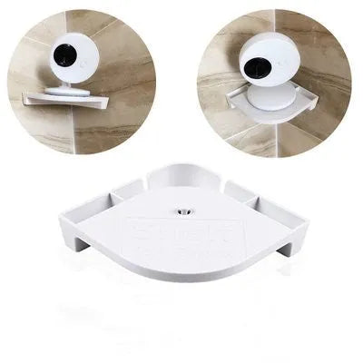 White 3.5 inch digital wireless baby monitor and camera with night vision on a nursery shelf.