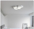 Geometric shaped LED ceiling light with black or white iron frame and remote control