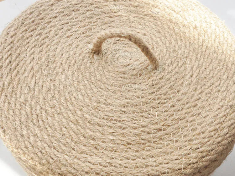 Japanese style linen fabric storage basket with cover in three sizes for underwear organisation