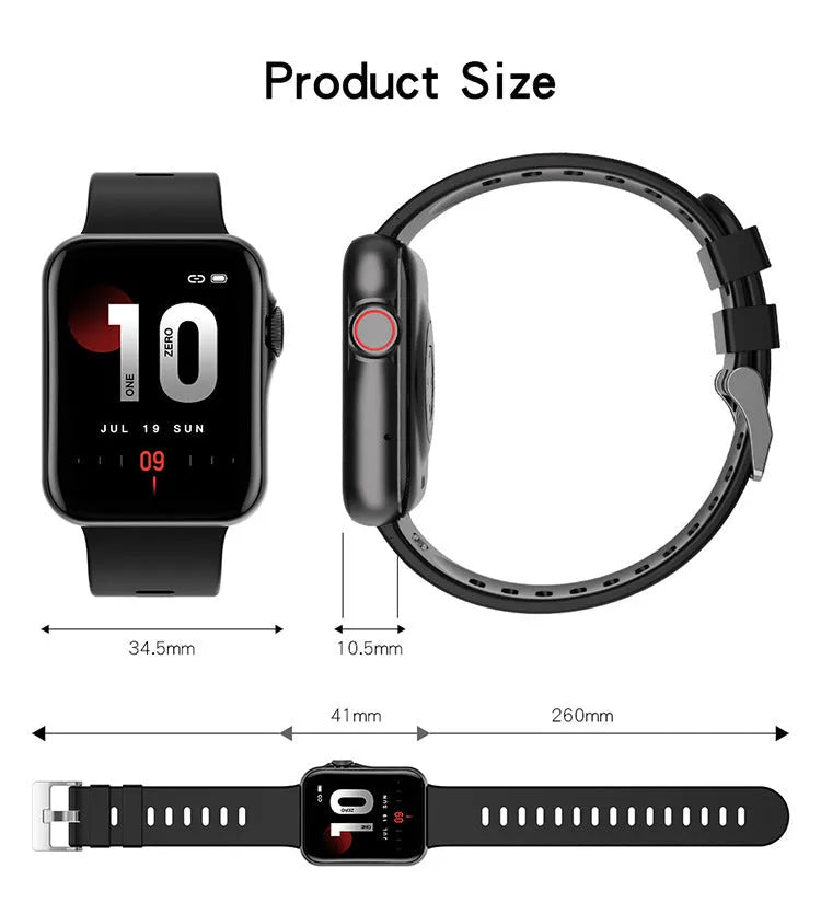 D06 colour screen Bluetooth smart watch with liquid silicone strap on a wrist