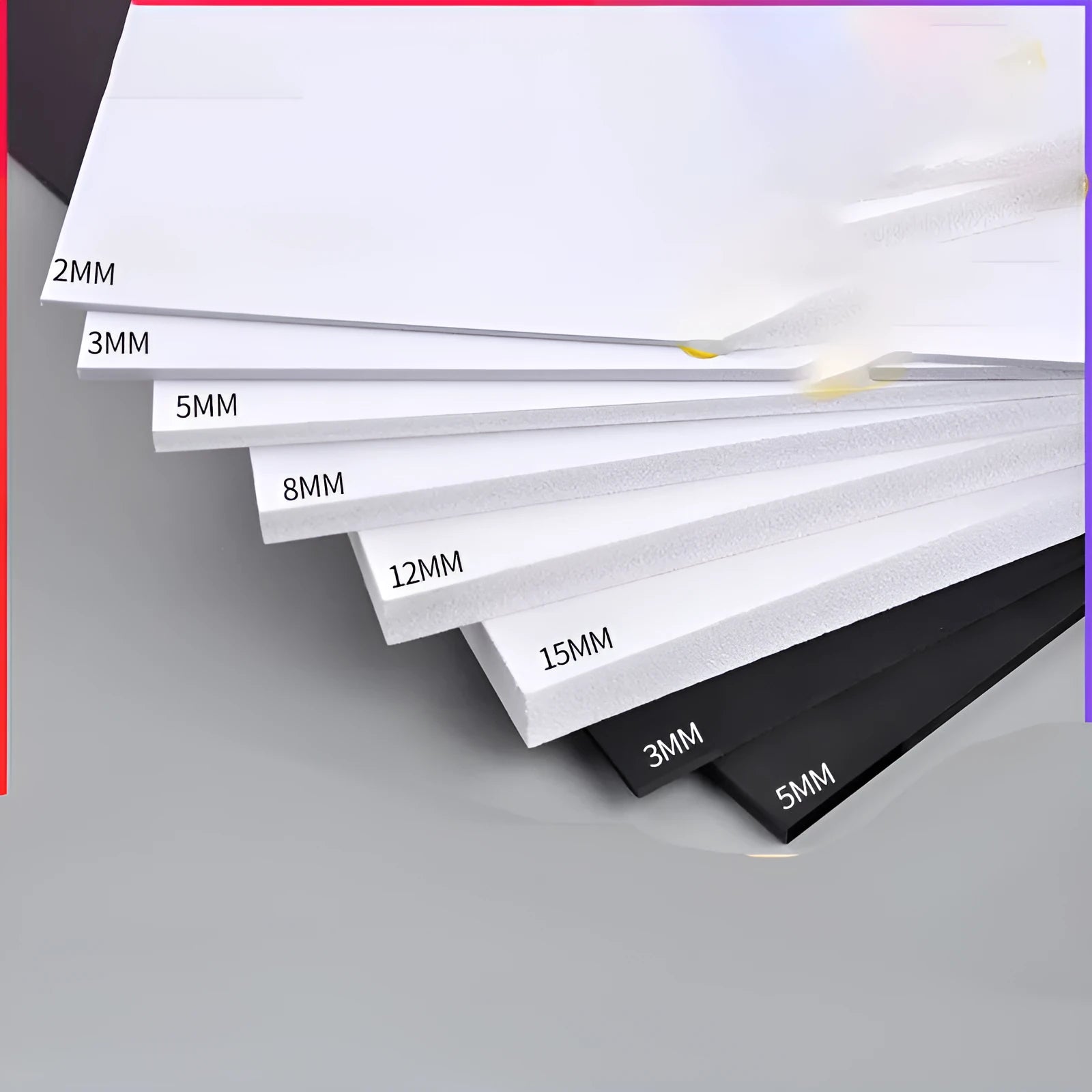 Black and white chevron foam board sheets in various sizes for DIY craft and model making