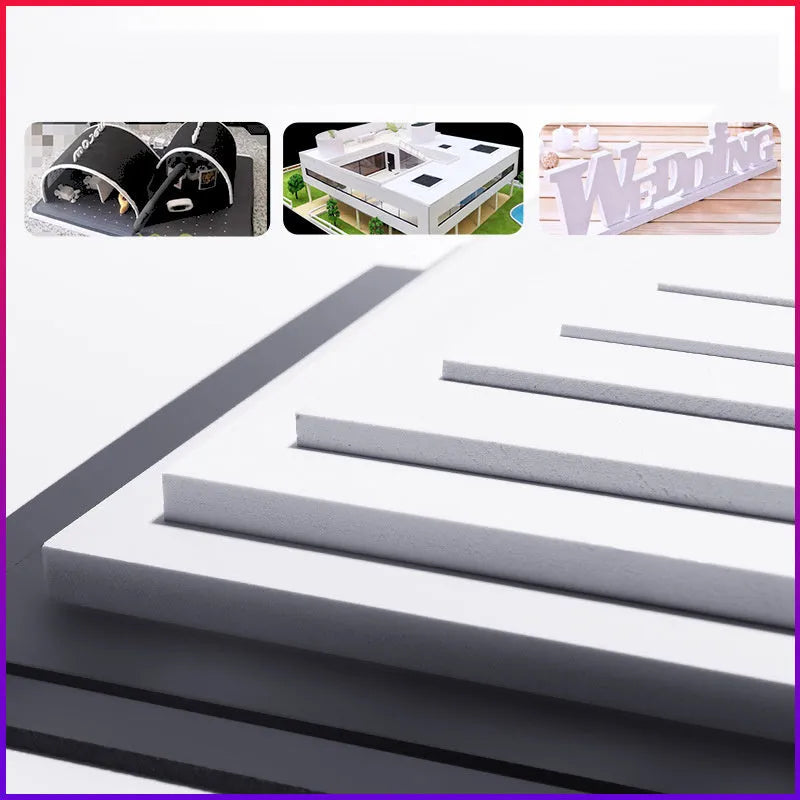 Black and white chevron foam board sheets in various sizes for DIY craft and model making