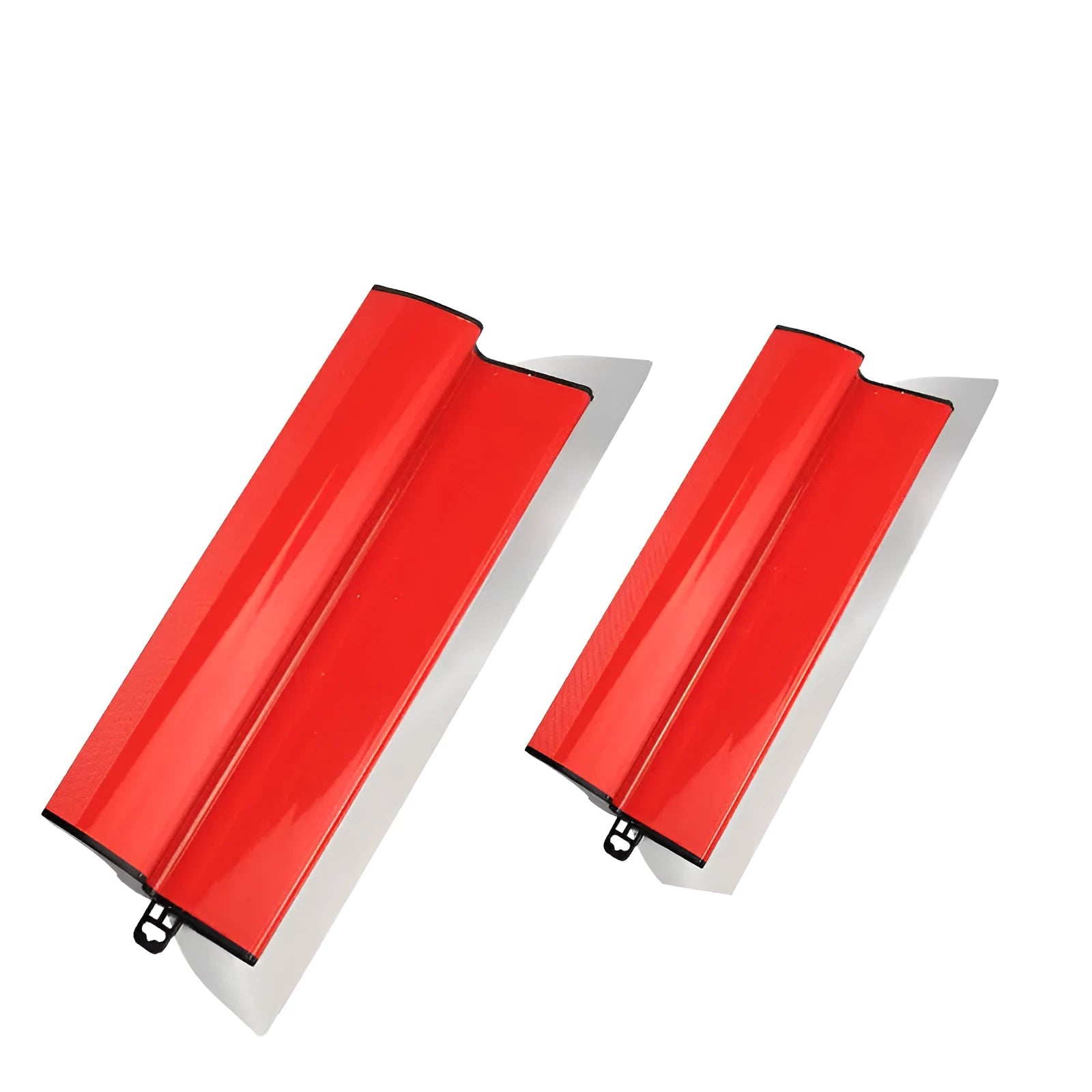 Red 40cm leveling scraper with stainless steel blade for putty scraping and wallpaper pasting