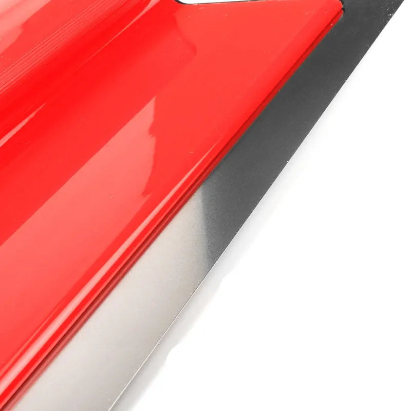 Red 40cm leveling scraper with stainless steel blade for putty scraping and wallpaper pasting
