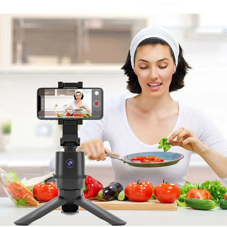 360-degree intelligent tracking pan-tilt camera bracket for mobile phones with AI face recognition