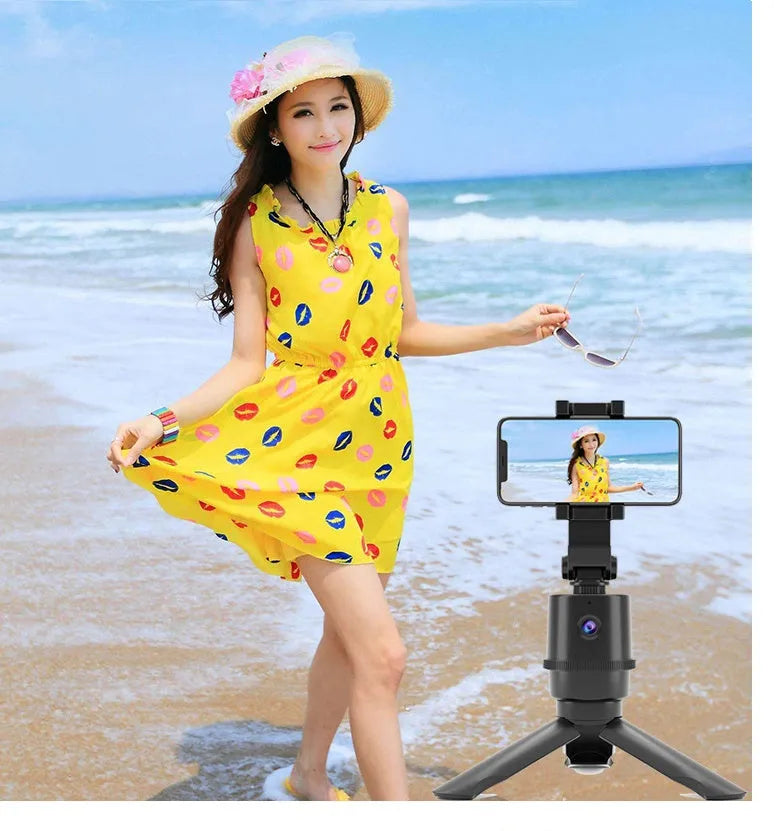 360-degree intelligent tracking pan-tilt camera bracket for mobile phones with AI face recognition