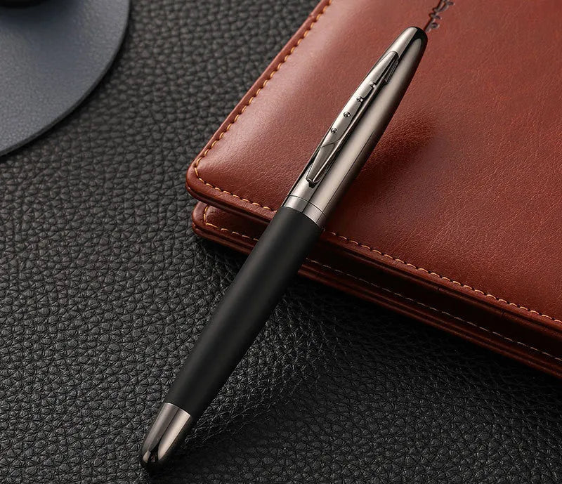 Heavy Hand Signature Pen Metal Jewel Pen Business Simple Anti Slip Custom Neutral Signature Lettering Pen for Office Writing Blue Refill Durable Construction
